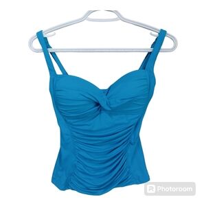 La Blanca Blue Bikini Top